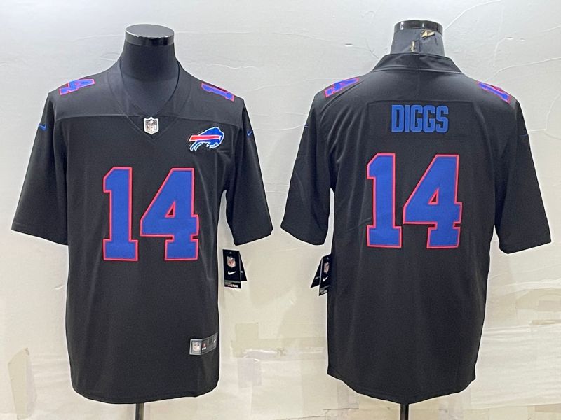 Men Buffalo Bills #14 Diggs Black Throwback 2022 Vapor Untouchable Limited Nike NFL Jersey